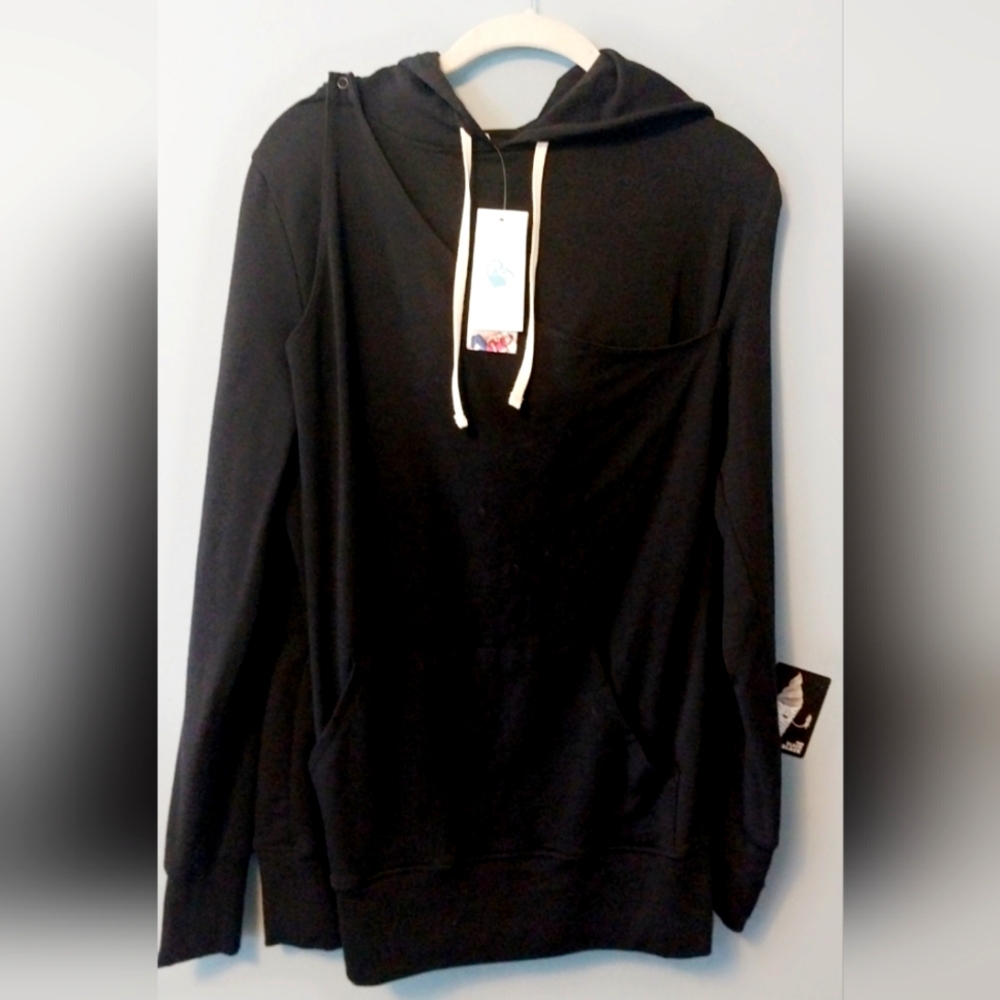 Bun maternity discreet nursing hoodie NWT size small